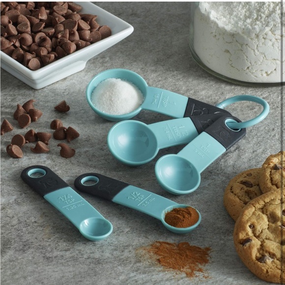 KitchenAid Classic Measuring Spoons, Set of 5, Aqua Sky - Picture 2 of 9
